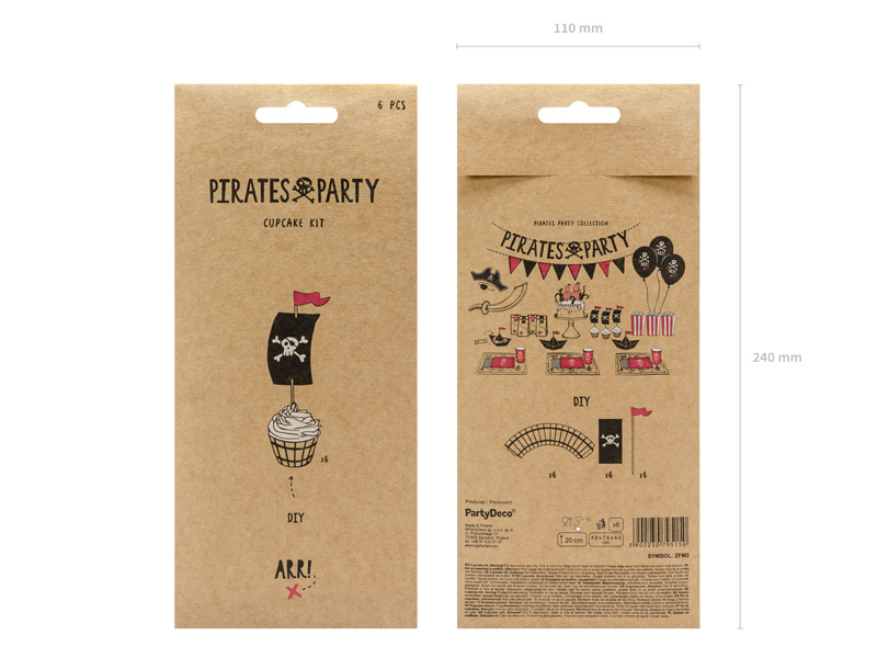 Przykład użycia zestawu do muffinek Piraci