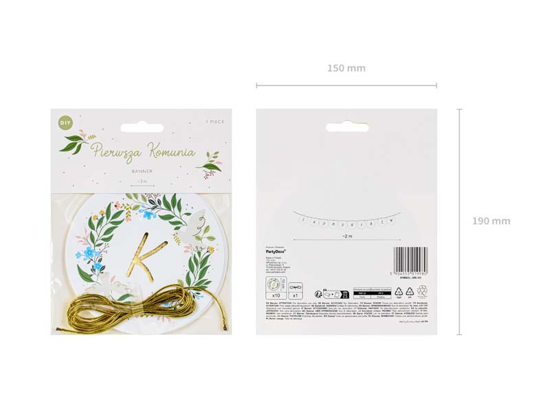 Baner komunijny - inspiracje dekoracyjne