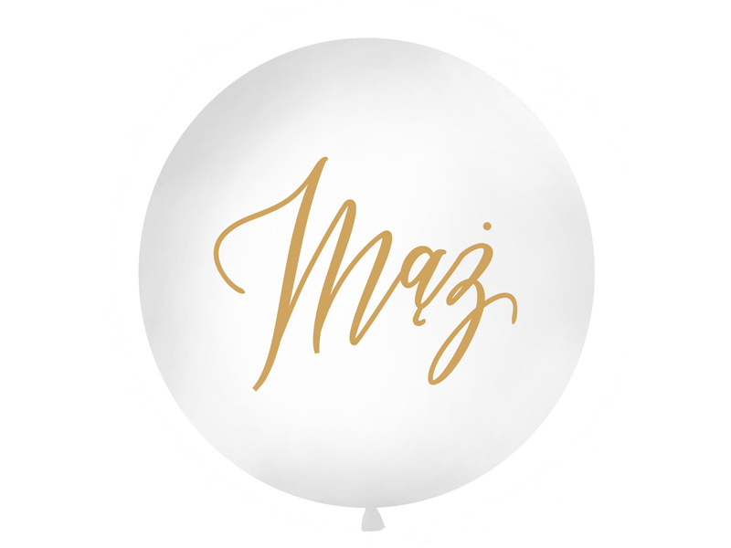 Balon 1 m Mąż biały
