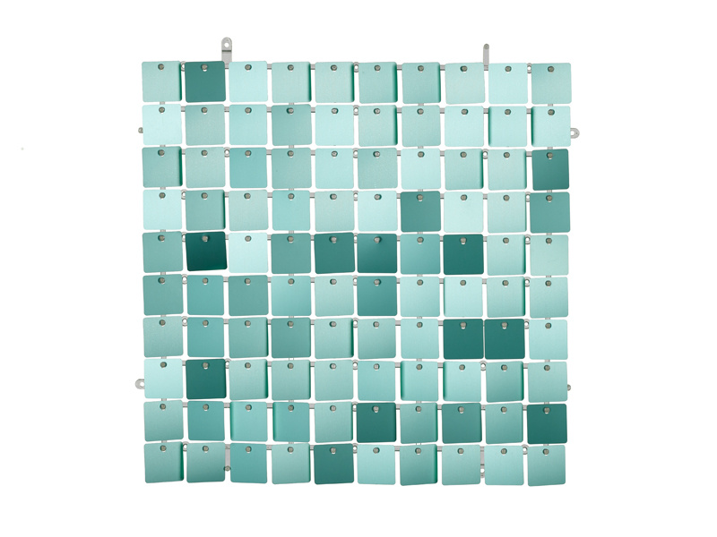 Panel cekinowy kwadraty blady turkus 30x30 cm - zdjęcie 1