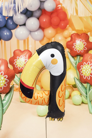 Balon foliowy Cyfra 4 - Tukan, 68x91 cm, mix