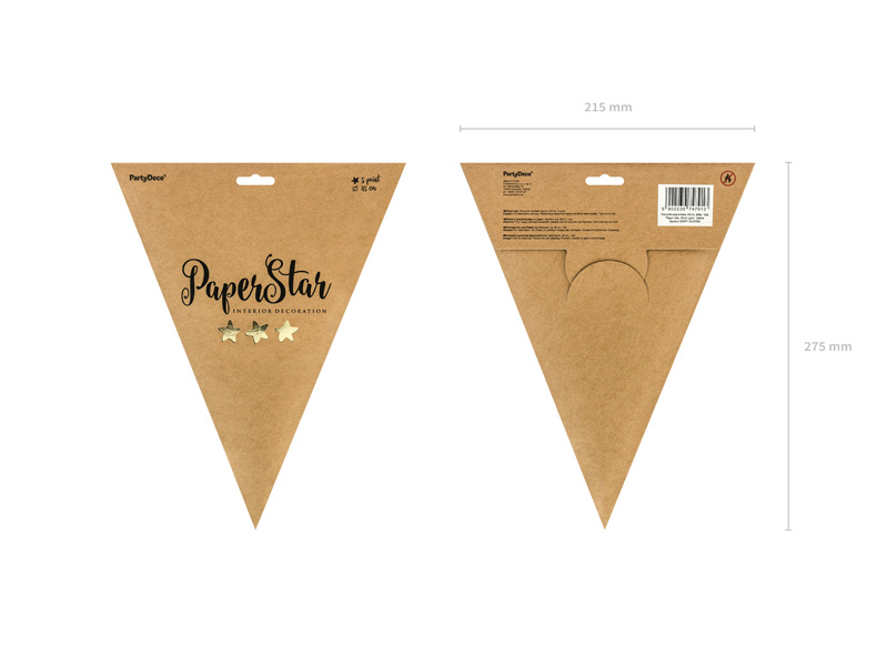 Papierowa gwiazda złota 45cm - przykład aranżacji