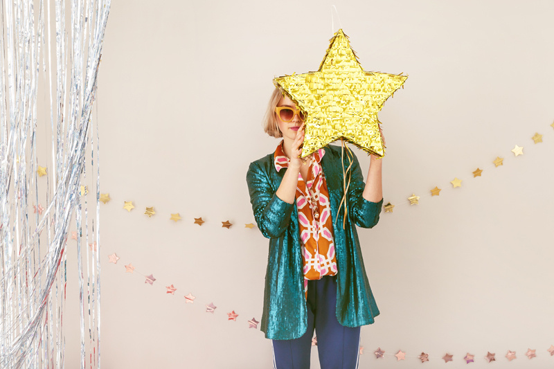 Piniata Gwiazda złota - prezentacja produktu