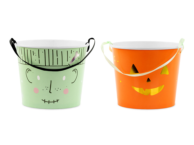 Wiaderka na cukierki Halloween - zestaw 2 sztuki