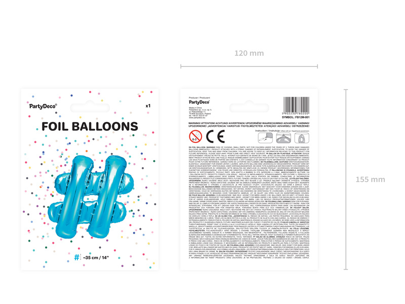 Balon foliowy metalizowany niebieski