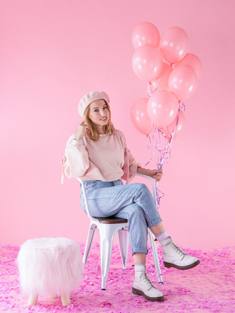 Balony Strong 27cm, Pastel Baby Pink (1 op. / 100 szt.)