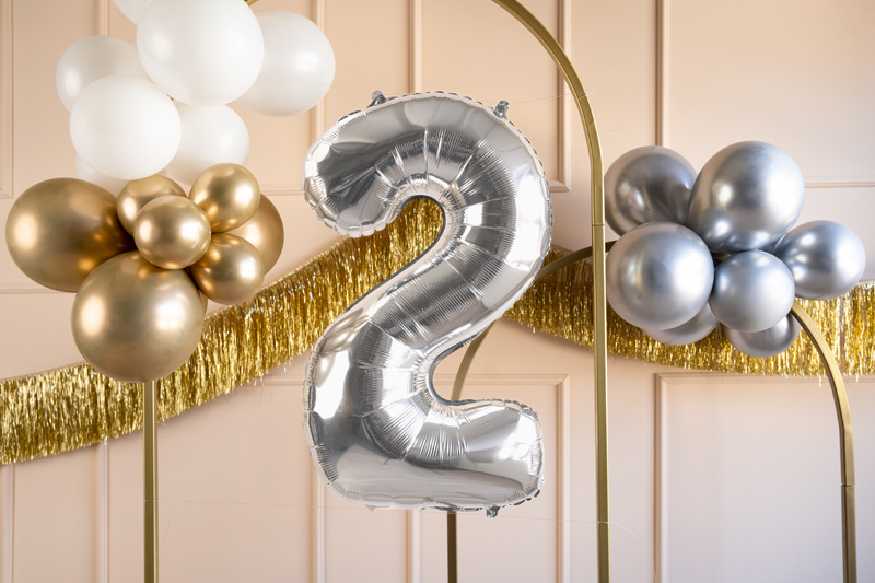 Balon foliowy Cyfra 2 detale