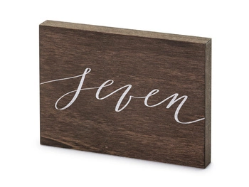 Drewniany numer na stół ''Seven'', 2x18x12.5 cm