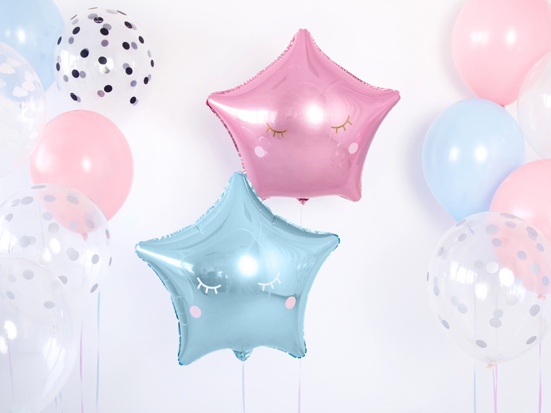 Balon foliowy Gwiazdka jasny różowy 48 cm - zdjęcie 4
