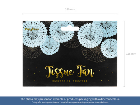 Rozety dekoracyjne, lawenda, 20-30cm (1 op. / 3 szt.)