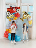 Balon foliowy Szachownica Happy Birthday, 45 cm, mix