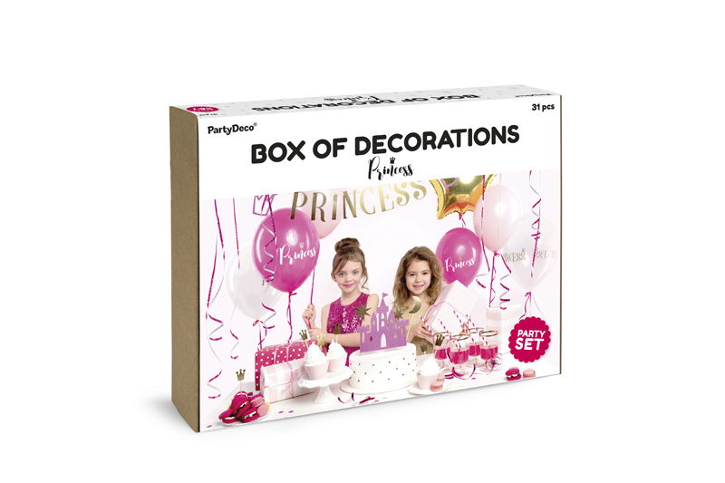Zestaw dekoracji party Princess - balony i toppery