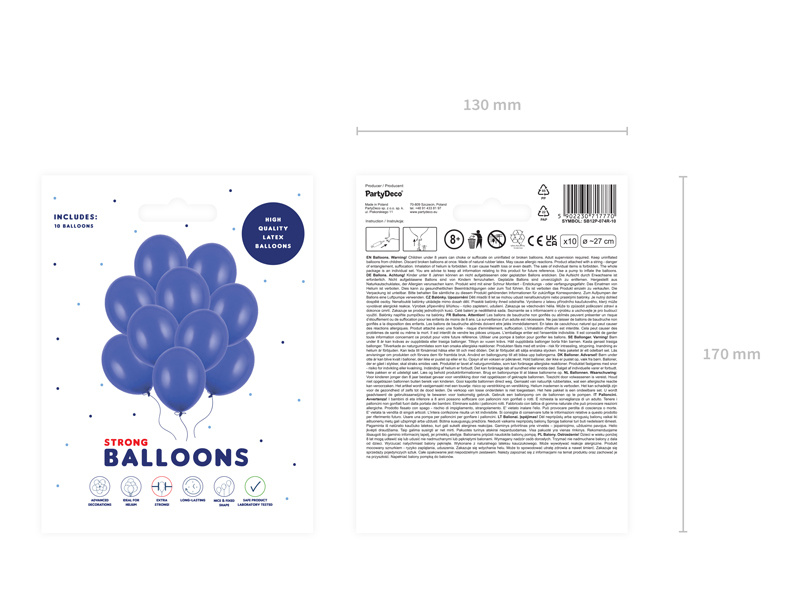 Balony Strong 27cm Pastel Royal Blue – opakowanie