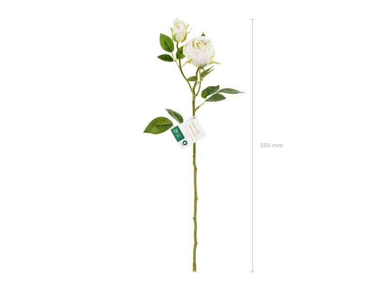 Sztuczna róża jasny krem – dekoracja stołu