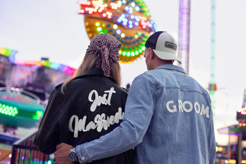 Naprasowanka Just Married biały 30x18cm - zdjęcie 4