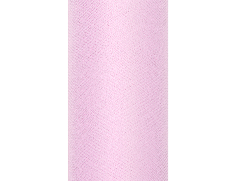 Tiul gładki jasnoróżowy na szpulce