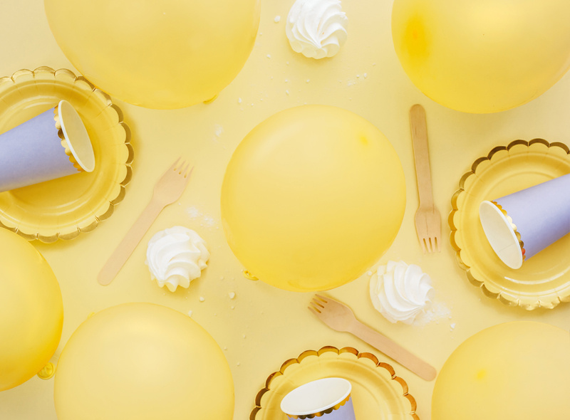 Balony Eco 30cm pastelowe żółty - prezentacja balonów