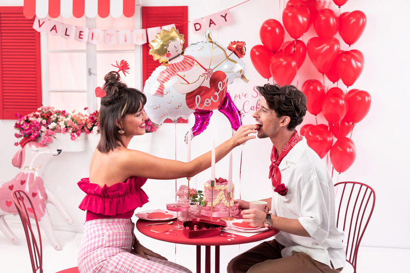 Balony Serca Pastel czerwony – detale produktu