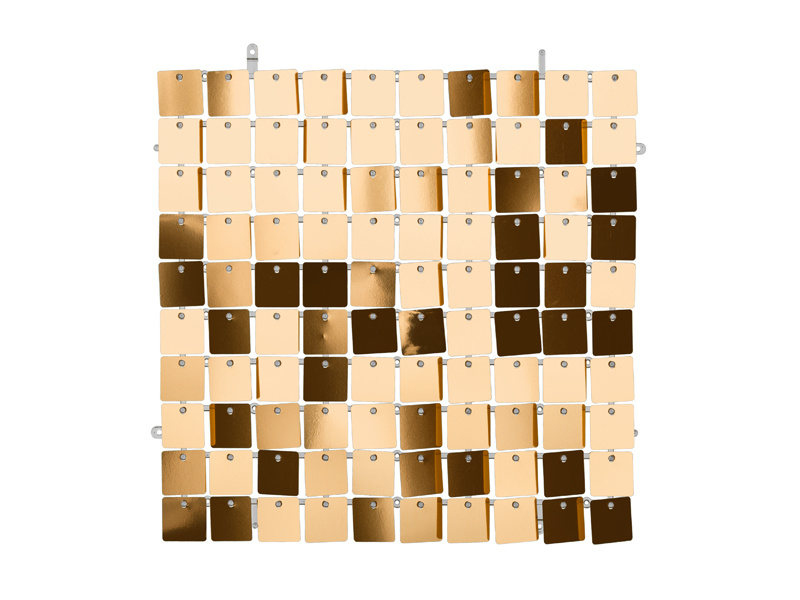 Panel cekinowy kwadraty miedziany 30x30 cm – zdjęcie 1