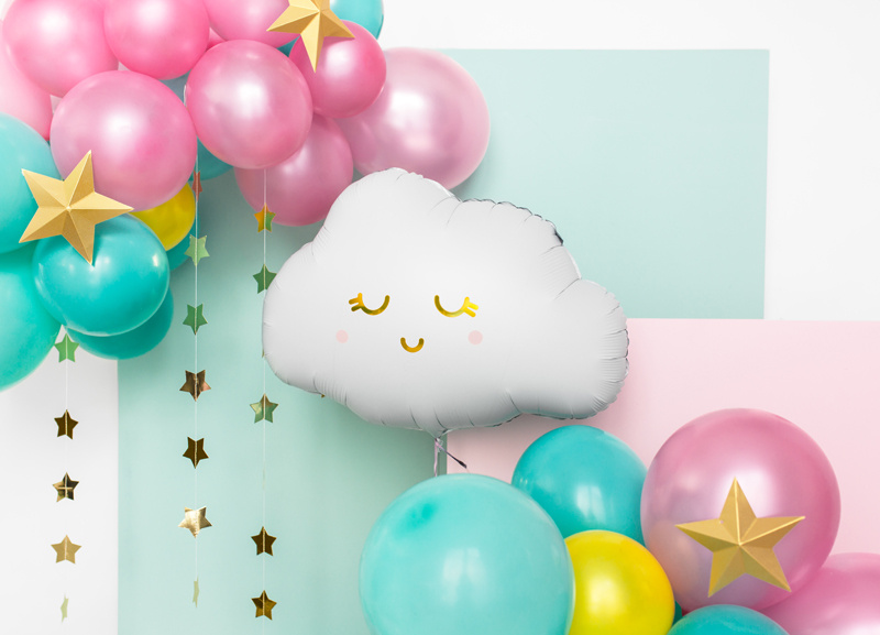 Balony Eco 26cm metalizowane ciemna mięta - zbliżenie na balony