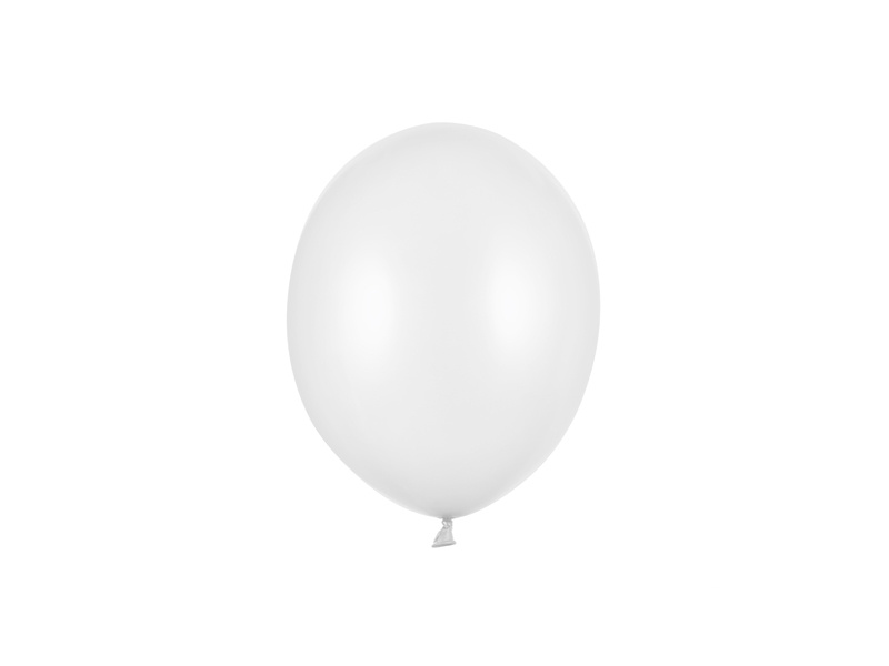 Balony Strong 12cm Metallic Pure White - opakowanie 100 szt.