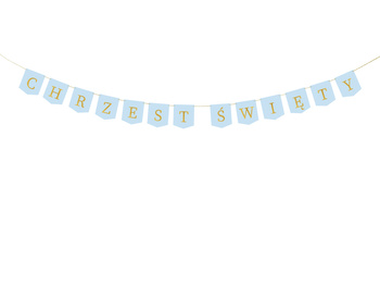 Baner ''Chrzest Święty'', 2 m, jasny niebieski
